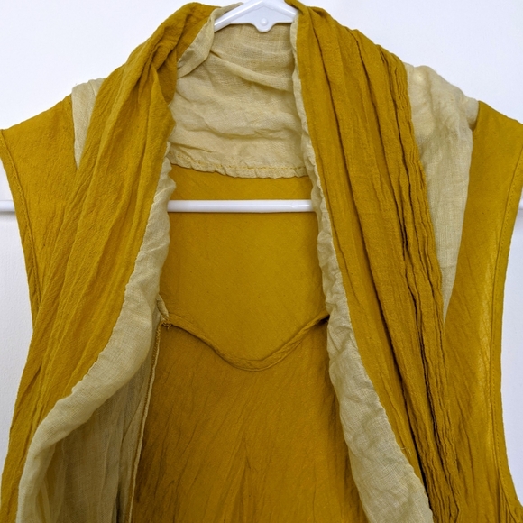 Tibetan 100% cotton dress w/ attached scarf - Picture 2 of 3